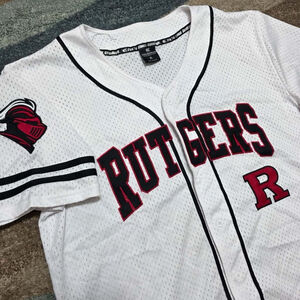 Rutgers Scarlet Knights Baseball Jersey Colosseum Mens XL White